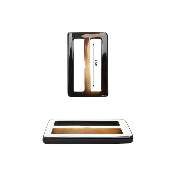 Пряжка пластик, 5см, цвет коричневый